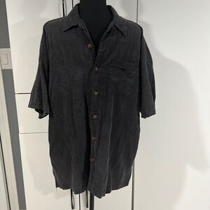 Caribbean Joe silk short sleeve shirt . Size M